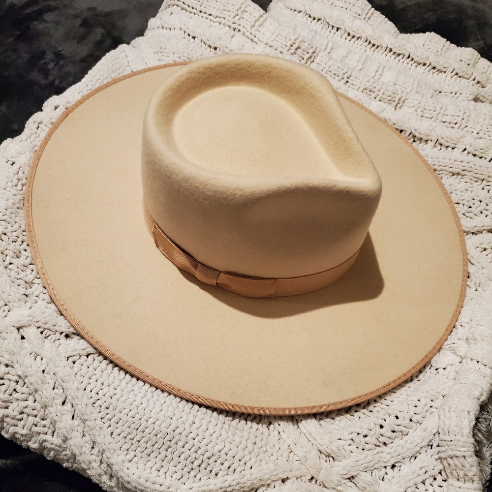 Lack of Color Ivory Rancher wool hat.